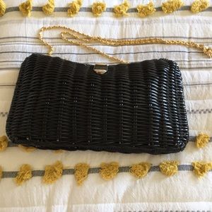 Vintage Blk wicker purse
